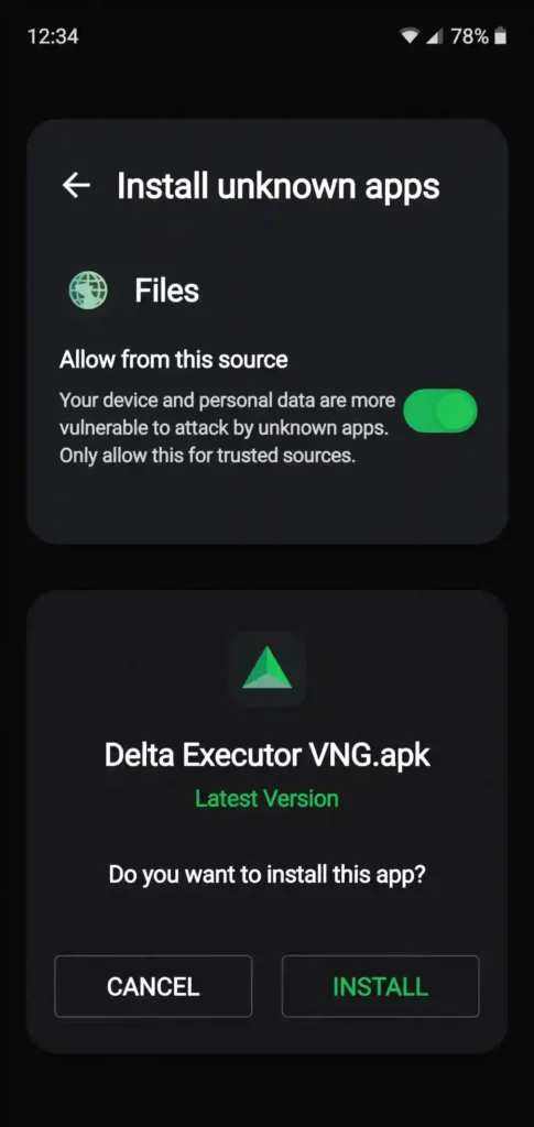 Delta Executor VNG installation guide