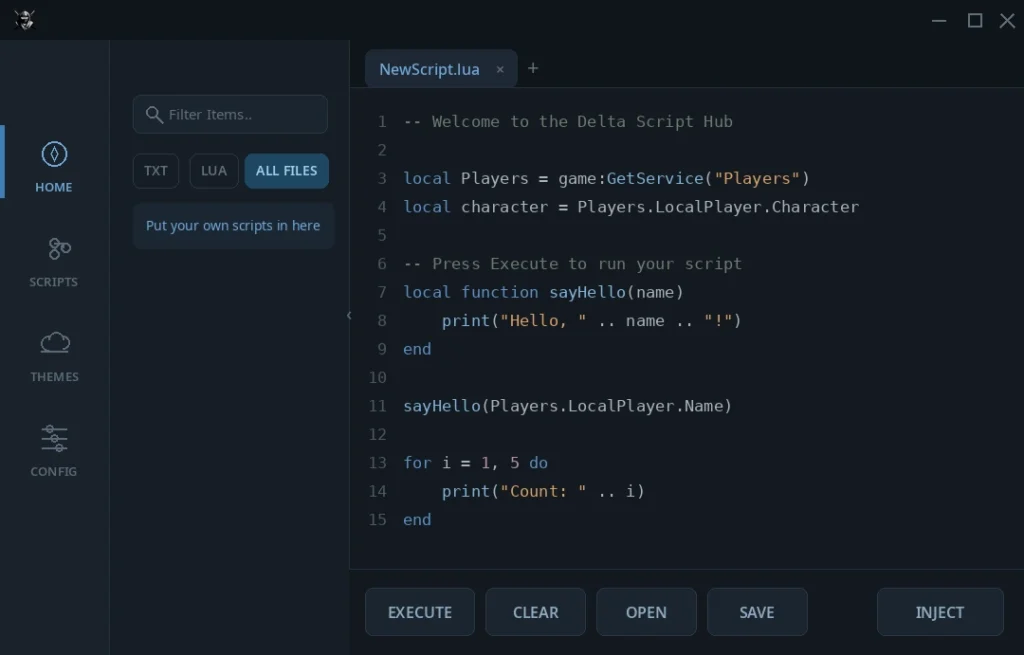 Delta Exector for PC script hub UI